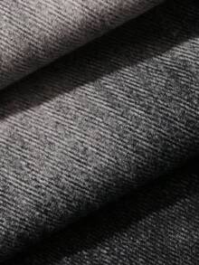 DAZY Jeans rectos holgados casuales de calle con diseño de estampado de cinturón para mujer - Gris - Ver 8