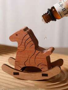 Cirelle 1pc Wooden Horse Aromatherapy Diffuser – Natural Black Walnut/Rosewood Essential Oil Evaporator (No Essential Oil) - multicolor - View 12