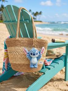 Disney Disney Genuine Lilo & Stitch Children's Plush Toys, Plush Keychains, Bags, Accessories, Small Hangings, And Birthday Gifts - Blue Station Stitch Pendant - View 3