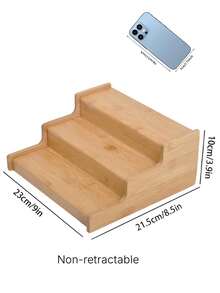 1/2PCS Estante de Especias de Cocina de 3 Niveles, 2 Tamaños Opcionales, Organizador de Almacenamiento Multifuncional para Encimera - Especificación - Ver 3
