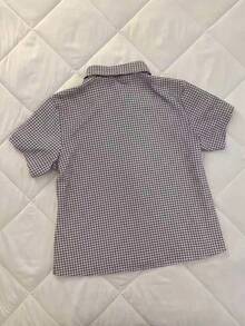IslaSuriya Women's Plaid Short Sleeve Single-Breasted Casual Shirt - Multicolor - View 2