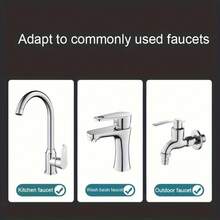 1PC 360° Swivel Anti-Splash Faucet Aerator, 3 Modes Water-Saving Faucet Extender Suitable For Washing Vegetables, Fruits, Dishes, Hair, Pets, Bathroom, Kitchen, Easy Installation, Mother's Day, Father's Day Gift - Silver - View 10
