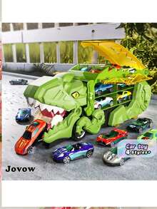 T-Rex Dinosaur Thrill Ride – A Lifelike Car-Swallowing Toy Set, Complete With A Variety Of Miniature Vehicles – An Exciting And Educational Gift Perfect For Birthdays, Christmas, Or Back-To-School. - Multicolor - View 1