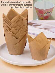 50pcs/Set Paper Cake Cup, Modern Solid Cupcake Paper Cup For Kitchen Back To School - Multicolor - View 20