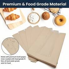 10pcs Large Capacity Transparent Window Bread Bags (Includes Bags + Stickers), Suitable For Homemade Bread, Perfect For Packaging And Storing Baked Goods. Applicable For Wedding, Birthday Party And School Food Bags. Essential - Multicolor - View 3