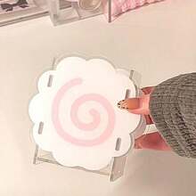 Cute Pink Acrylic Fish Cake Pen Holder Aesthetic Desktop Stationery Organizer Back To School - Fish Cake - View 7
