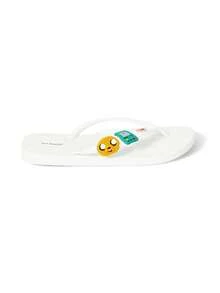 ADVENTURE TIME X SHEIN Cartoon Flip-Flops, EVA Lightweight Material, Toe Protection, Breathable And Quick-Drying, Soft And Comfortable, Summer Beach, Vacation - White - View 9