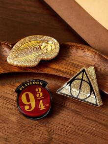 HARRY POTTER X SHEIN 6件組可愛卡通圖案壓克力髮夾，禮物，髮飾夾 - 彩色 - 查看 5
