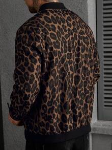 Manfinity CasualCool Men's Plus Size Leopard Print Jacket - Multicolor - View 2