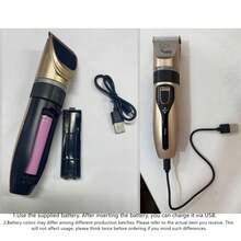 1件裝寵物美容套裝，附靜音電動理髮器，可充電式，多功能，適用於修剪毛髮與剪寵物毛 - 彩色 - 查看 3