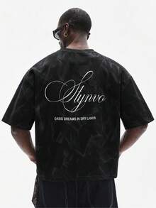 STYNVO Kaos Lengan Pendek Kasual Musim Panas Pria, Motif Cetak, Liburan - Hitam - View 4