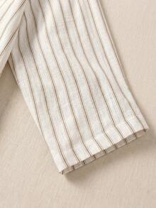 Zayélia Lady's Smooth-Woven Elegant And Simple Casual Summer Blouse, Work Shirt - Apricot - View 6