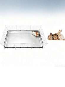 1 Pc Black Waterproof Absorbent Pad For Grid Potty Training Small Animal Cage Rabbit Hamster Fox Pet Supplies Cage Liner - Black - View 3