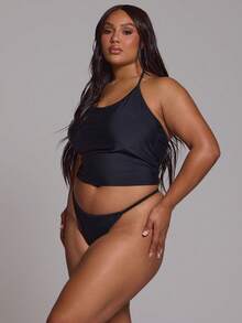 MUSERA Tops bikini de talla grande - Negro - Ver 5