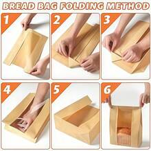 10pcs Large Capacity Transparent Window Bread Bags (Includes Bags + Stickers), Suitable For Homemade Bread, Perfect For Packaging And Storing Baked Goods. Applicable For Wedding, Birthday Party And School Food Bags. Essential - Multicolor - View 5