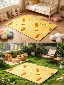 1 Piece Of Cute Cartoon Pattern Dirt And Moisture Wicking Breathable Lightweight Pet Washable Diaper Pad Rabbit Nest Pad Sleeping Pad Suitable For All Seasons. The Pattern Is Randomly Cut And Not Machine Washable. The Bottom Is Not Waterproof - Multicolor - View 8