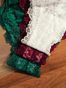 Divavoom Plus Size Lace Panties 3-Pack - Multicolor - View 5