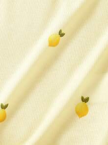 SHEIN Genkimix Kids Top de tirantes sin mangas con volantes de moda para niñas, verano - Amarillo - Ver 5