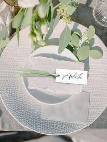30 Stücke Satinband-Bänder Blank Namensschilder, elegantes Blank-Muster für Hochzeitstisch-Sitzplatzkarten und Geschenkverpackungs-Begleitkarten, geeignet für Hochzeitsparty, Brautparty, Geburtstagsfeier - Übersicht 6