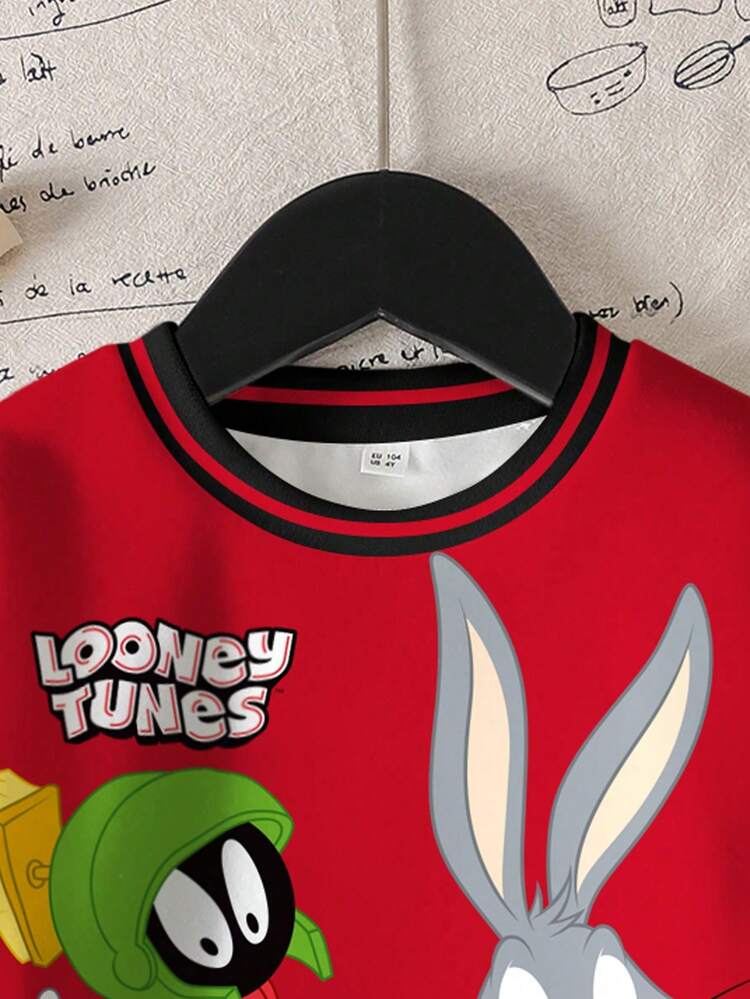LOONEY TUNES X SHEIN Young Boy Casual Sports Style Funny Cartoon