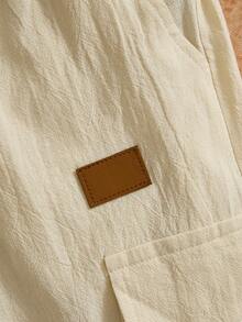 VENTUSAIL Men's Casual Beige Cargo Pants, Comfortable Long Trousers For Spring/Summer - White - View 4