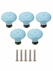 2/5pcs Drawer Knobs, Highly Attractive Cabinet Knob Pull Minimalist Handle , Stainless Steel Porcelain Ceramic Kitchen Cabinet Vintage Handle, Cabinet Bathroom Modern Door Handle,Kitchen Creative Drawer Furniture Hardware - multicolor - View 29