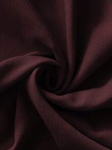 Roveilla 大尺碼女款襯衫領收腰腰帶蝴蝶結百褶短袖鈕扣深紫色洋裝 辦公室晚宴夏季優雅正式 - 紫紅色 - 查看 9