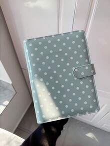 1 Buah Album Scrapbook Vintage Kulit PU Mengkilap Kapasitas Tinggi Isi Ulang Motif Polkadot Warna-warni untuk Penyimpanan Foto, Jurnal Perjalanan, Penyimpanan Kenangan, Tempat Kartu Hadiah, Buku Catatan, dan Buku Harian - A - View 2