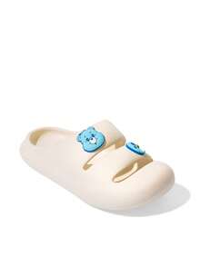 SHEIN X Care Bears 米色卡通女孩拖鞋，EVA輕量材質，腳趾保護，適合室內、淋浴或海灘使用，幼童與兒童尺寸，夏季服飾，春季服飾，海灘，度假 - 米色 - 查看 8