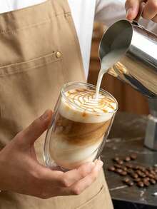 1PC 2pcs 4pcs Double Wall Insulated Glass Cup,Clear Dirty Cup, Creative American Coffee Mug, Home Tea Cup, Latte Glass - Clear - View 4