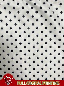 IslaSuriya Women's Vacation Casual Halter Neck Tie-Up Overlap V-Neck Polka Dot Dress - Multicolor - View 4