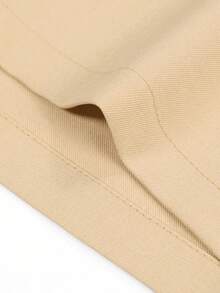 PAVTROS Quần short nam màu trơn xếp ly phong cách casual đa năng mặc hàng ngày đi chơi - Màu Khaki - Xem 7