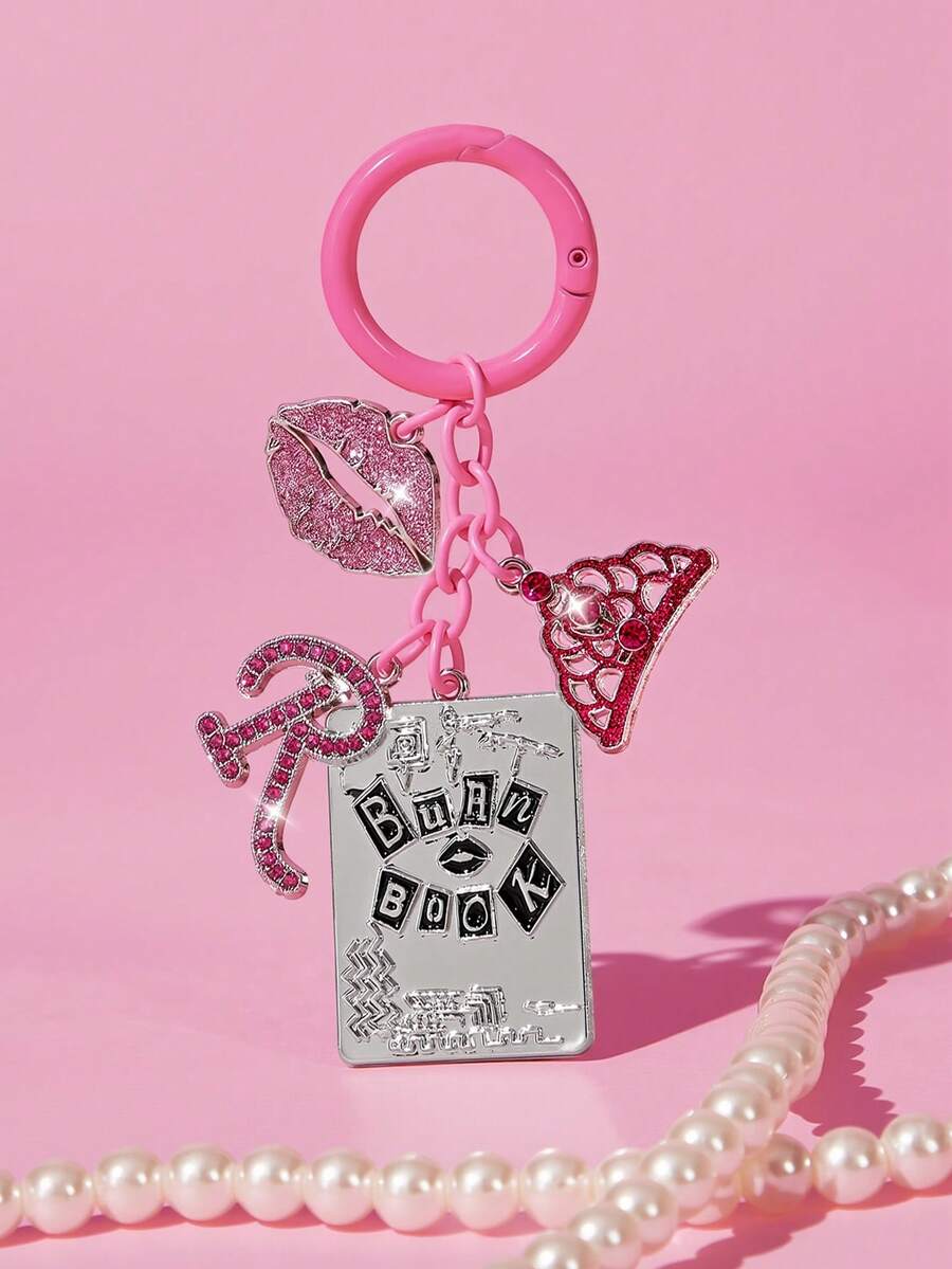 Mean Girls | SHEIN 時尚鋅合金粉末,奢華精緻,可用作包包吊飾、吊飾、紀念品、收藏品,適合禮物、錢包、書包、背包、汽車零件等 - 彩色 - 查看 1