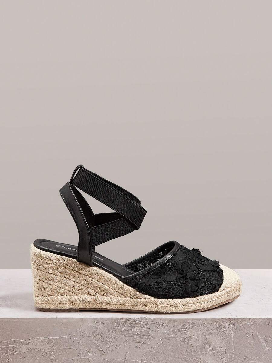 Styleloop Women's Wedge & Platform Shoes, Bohemian, Beach Vacation, Western Wind, Summer Wear, Travel Essentials - Black - View 1