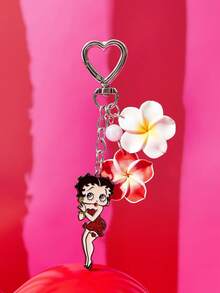 Betty Boop x SHEIN 可爱卡通锌合金花朵包包挂件、吊坠、纪念品、收藏品，适合作为礼物、钱包、书包、背包、汽车配件。 - 彩色 - 查看 7