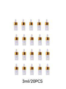 10/20PCS,1/2/3/5Ml, Essential Oil Glass Dropper Empty Bottle Frosted Sample Bottle With Glass Dropper Ophthalmic Water Bottle Essential Oil Bottle Perfume Aromatherapy Cosmetics Container Glass Essential Oil Dropper Bottle - Gold - View 8
