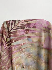 Opulessa Women's Tropical Plant Print Side Tie Waist Cover-Up Skirt - Multicolor - View 7