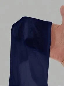 SHEIN EZwear Rok Kue Berlapis-lapis Kasual Wanita untuk Liburan, Cocok untuk Musim Panas - Biru - View 7