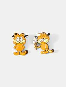 GARFIELD | SHEIN 一套全新創意卡通可愛貓咪圖案胸針，IP聯名設計，可愛個性化，簡約大方，也可作為飾品使用，適合各種派對、演唱會、節日，精美禮物 - 橘色 - 查看 5