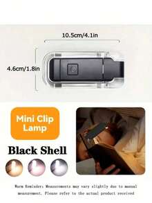 1PC Mini USB Rechargeable Reading Light - Portable Foldable, Warm & Cool Light, Eye-Care, 3 Adjustable Brightness Levels, Clip-On Book Light, Space-Saving Design, Suitable For Night Readers, Rechargeable For Reading, Work, Bedroom, Dorm Lamp - Multicolor - View 14