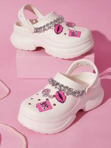 Mean Girls | SHEIN 時尚可愛花園拖鞋，透氣快乾，柔軟舒適，鏤空設計，適合室內、浴室、遊樂場、游泳池、海灘等多種場合，四季皆宜 - 米色 - 查看 4