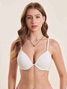 Hourtrue 3pcs Women's Lace Trim Underwire Bra - Multicolor - View 10