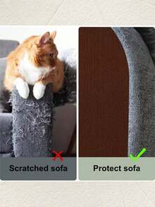 1PC Self Adhesive Cat Scratch Furniture Protector Pad Anti Scratching Couch Sofa Protector DIY Cat Tree Scratch Guard For Indoor Cat Cat Supplies Pet Furniture Protector - 30*100cm - View 9