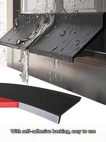 1pc Self-Adhesive Window Rain Deflector, Outdoor Windproof And Rainproof Barrier, Water-Blocking Strip For Sliding Windows, Exterior Plastic Insulation Board At Window Sills, Bathroom Decorative Items, Cuttable - Multicolor - View 2
