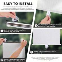 1pc Summer Fashion Silver Blackout Roller Blind Fabric, Suitable For Blind Sunshade, Bathroom Blind, Portable Blackout Blind, With Uv Protection, Suction Cup Removable Bathroom Blind, No Installation Required, Privacy Protection, Suitable For - Multicolor - View 8