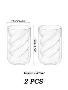 1PC 2pcs 4pcs Double Wall Insulated Glass Cup,Clear Dirty Cup, Creative American Coffee Mug, Home Tea Cup, Latte Glass - Clear - View 13