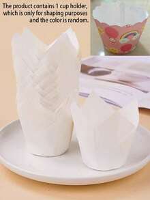 50pcs/Set Paper Cake Cup, Modern Solid Cupcake Paper Cup For Kitchen Back To School - Multicolor - View 21