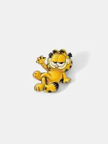 GARFIELD | SHEIN 一套全新創意卡通動物圖案印花胸針，IP聯名設計，可愛個性化，簡約大方，也可作為飾品使用，適合各種派對、音樂會、節日，精美禮物 - 黃色 - 查看 5
