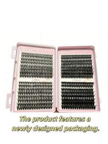 560pcs DIY Lash Clusters 30D-80D Faux Mink Individual Lashes, D Curl Natural Fluffy Wispy Reusable Easy Wear For DIY Eyelash Extension Look - D - View 6