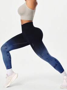 SHEIN Sports 女款無縫高彈力瑜伽運動交叉腰緊身褲 - 彩色 - 查看 5